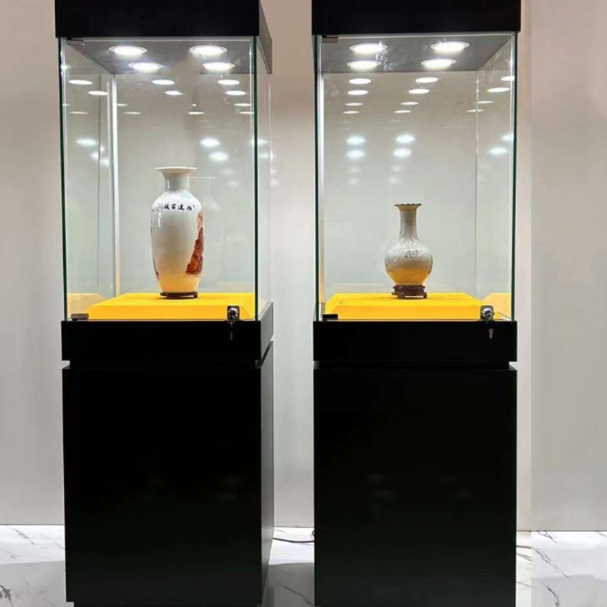 木质博物馆柜台文物古玩董收藏纪念饰品玉瓷器珠宝玻璃展示柜D制
