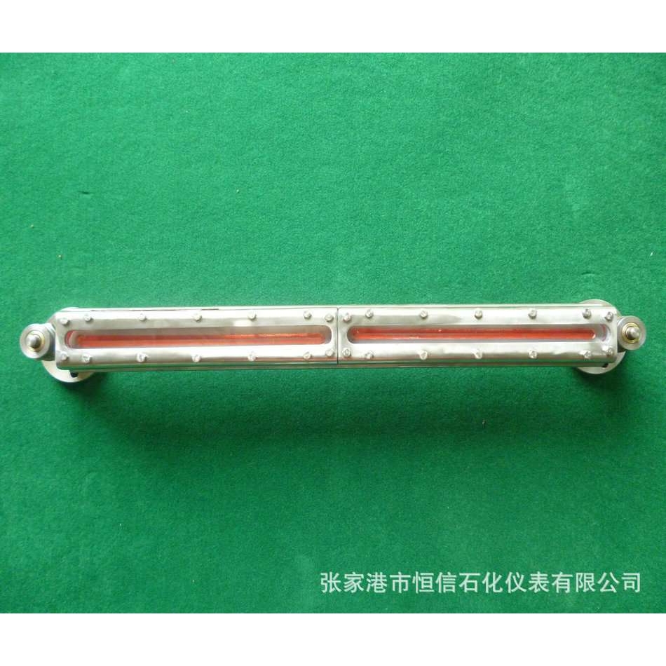 船用玻璃板液位计带温度显示  高压玻璃板液位计不锈钢平板水位计