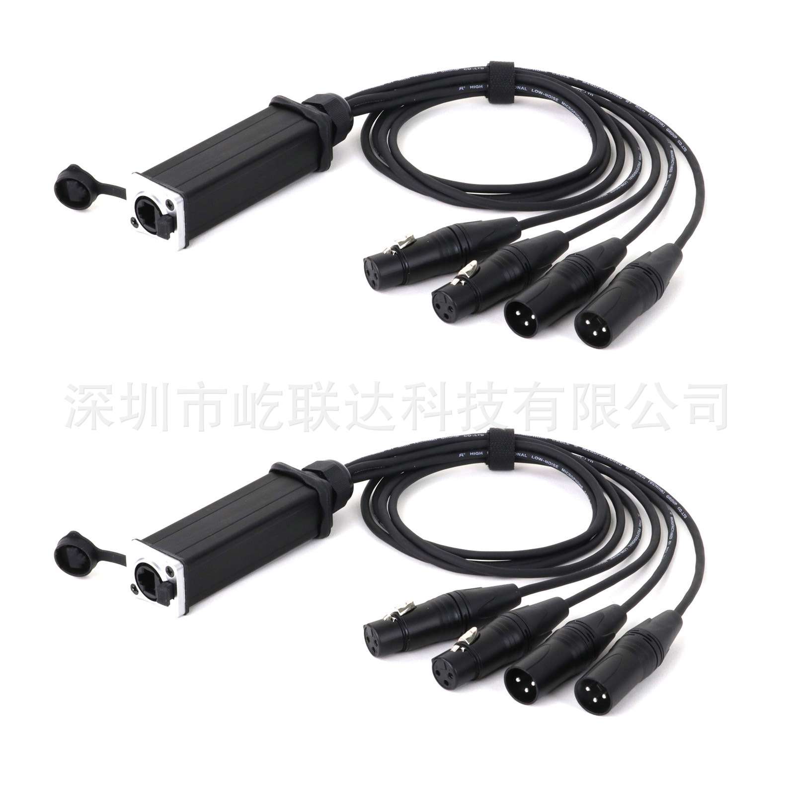 Waterproof RJ45 Female CAT5 to Audio 4 Channel 3 Pin XLR