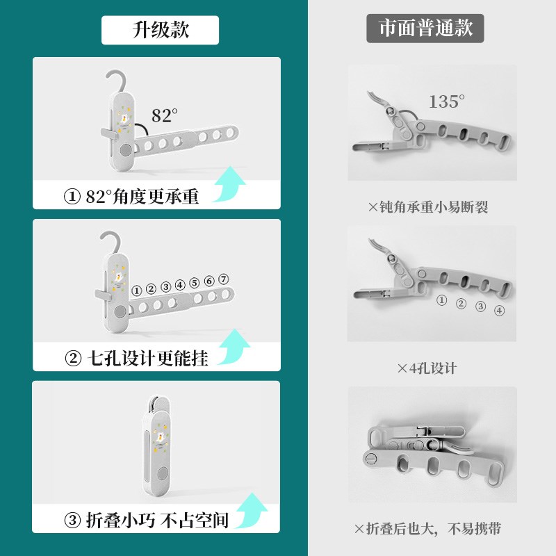旅行晾衣架便携式可折叠衣架旅游多功能晾晒挂架酒店晾衣服神器