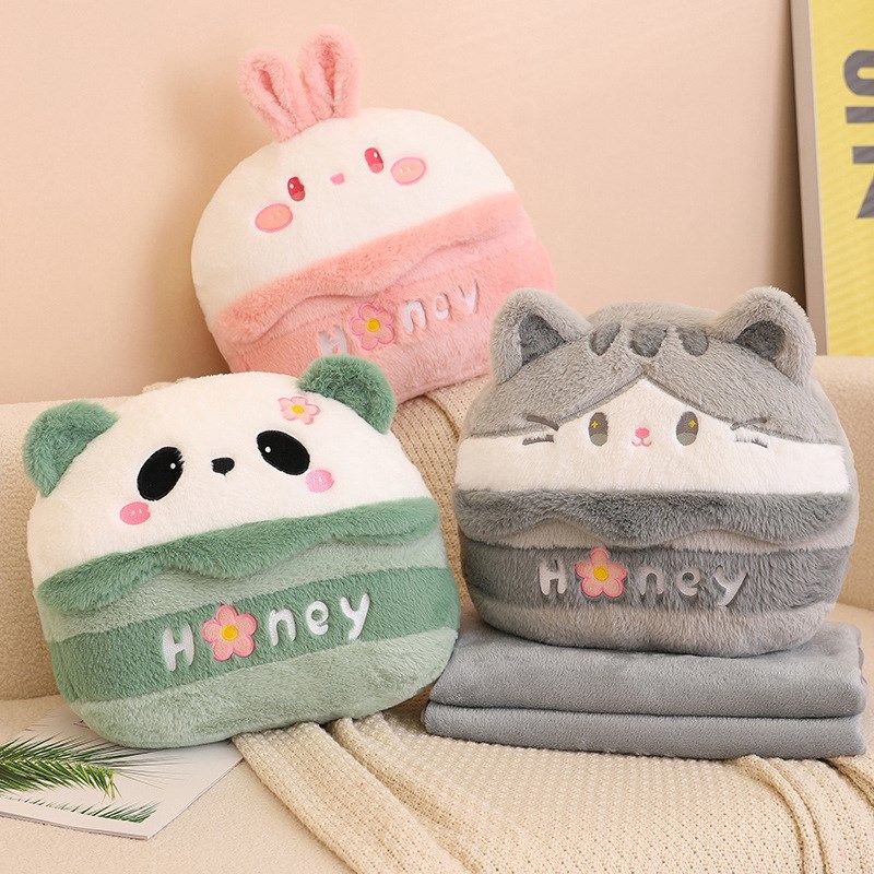 可爱超软毛绒抱枕毯子二合一创意办公室午睡趴枕靠垫女生节日礼物,居家布艺,抱枕被,淘宝优惠券,粉丝福利购,淘宝优惠卷