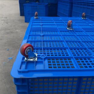 1米筐带轮装货筐纺织厂收纳快递拉货筐1027*675*535m幼儿园收纳箱