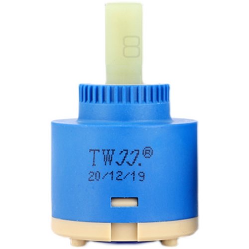 厨房面盆热冷水龙头陶瓷阀芯35/40热水器混水阀芯开关修配件