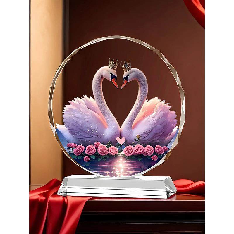 百年好合水晶摆件一对天鹅家居装饰客厅新房送礼开业入宅乔迁礼品,家居饰品,桌面摆件,淘宝优惠券,粉丝福利购,淘宝优惠卷