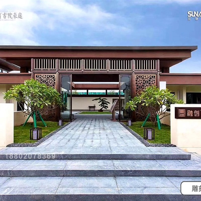 彩印冲孔铝板包柱室内装饰弧形A烤漆铝单板包圆角无缝拼接铝圆柱