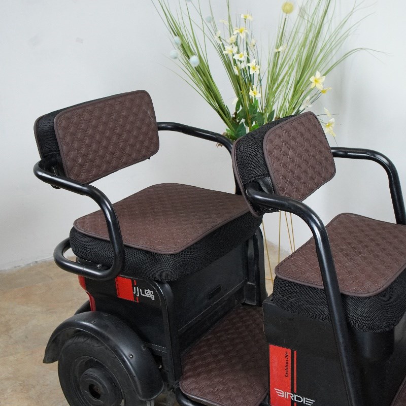 电动三轮车坐垫座套脚垫爱迪三轮车座垫定做电动车坐垫靠背