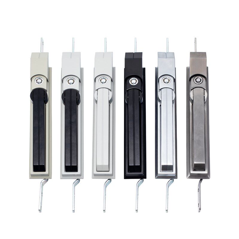 天地连杆锁MS830-1仿威图机柜锁电箱门锁一字三角弹子锁芯不锈钢