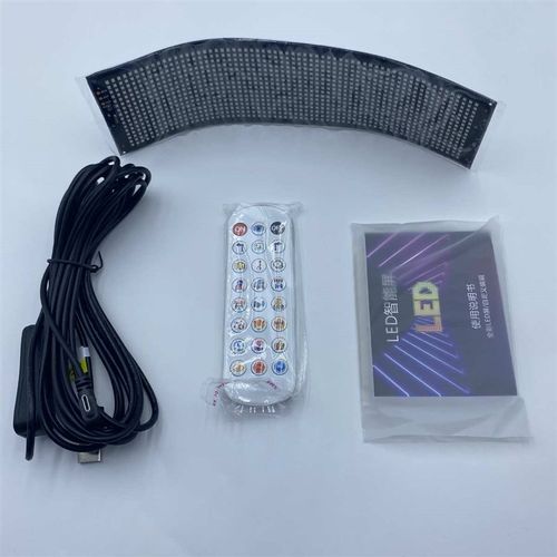 带灯屏声控diy车窗套装遥控声控带汽车软车用氛围12vapp编程 灯