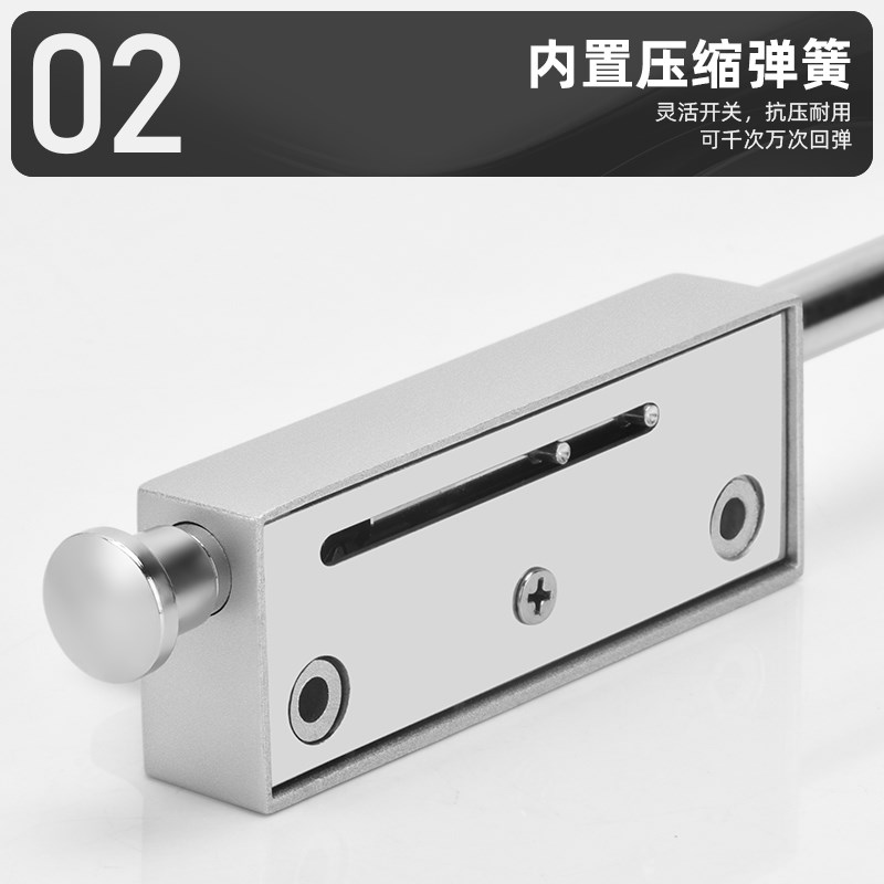 旋转门地插锁地插销有框玻璃门锁明装木门铝合金门地锁弹簧落地插