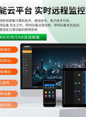 动4路智自C能照O295明输出模块P控制智能云平台远程编组智能照明