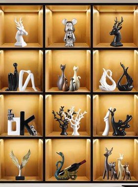 轻奢简约高级感i摆件家居电视柜酒柜餐边柜装饰品客厅玄关新款高