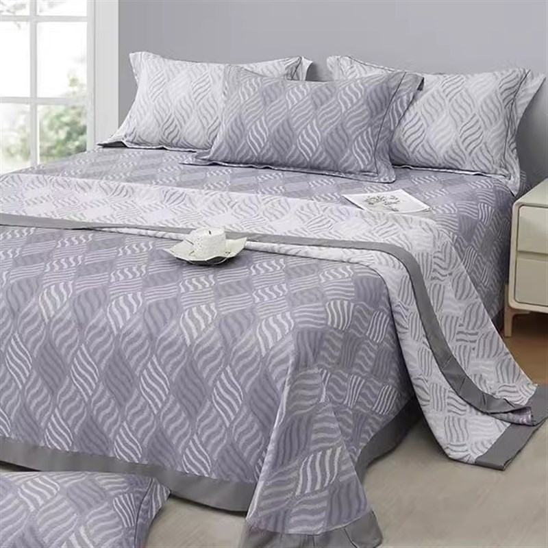 加厚三层竹纤凉席三件套可机洗折叠冰丝凉席空调席床单夏季软席