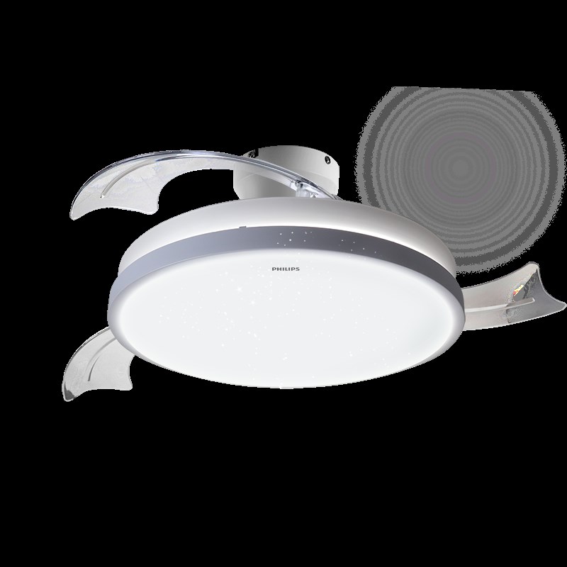 餐厅风扇灯隐形吊扇灯吊灯客厅家用卧室护眼电扇灯简约