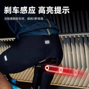 行者X 备 PO自行车尾灯公路车组队同频智能刹车光感警示夜骑灯装