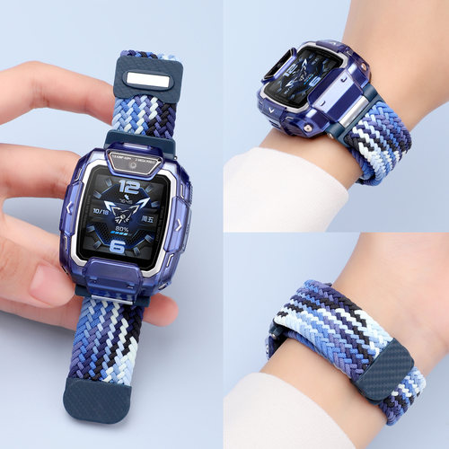 适用华为儿童手表4X磁吸编织表带