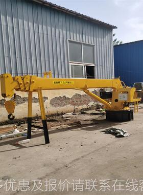 固定船式用起重用机液压码头直臂式船吊 60度旋渔QXN船甲板船吊转