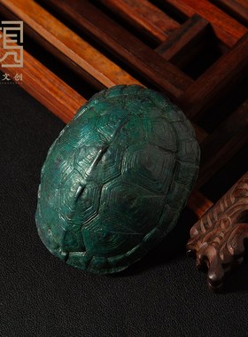 黄铜富甲天下龟壳龟甲手把件男士随身家居装饰客厅办公室桌面摆件