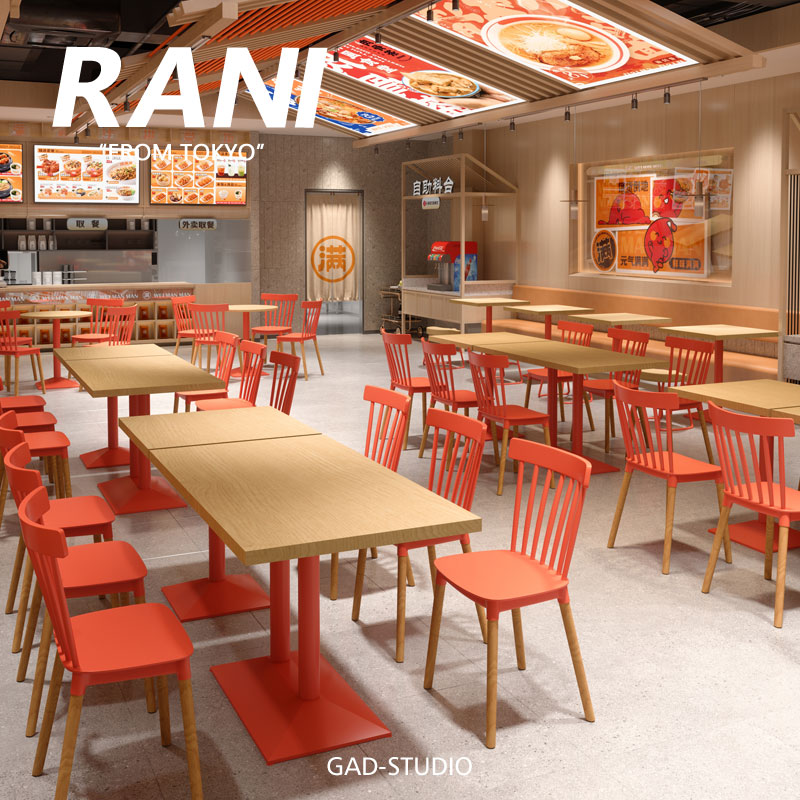 RA工业风餐饮店快餐店西餐厅麻辣烫烧烤店桌椅组合酒吧清吧咖啡店