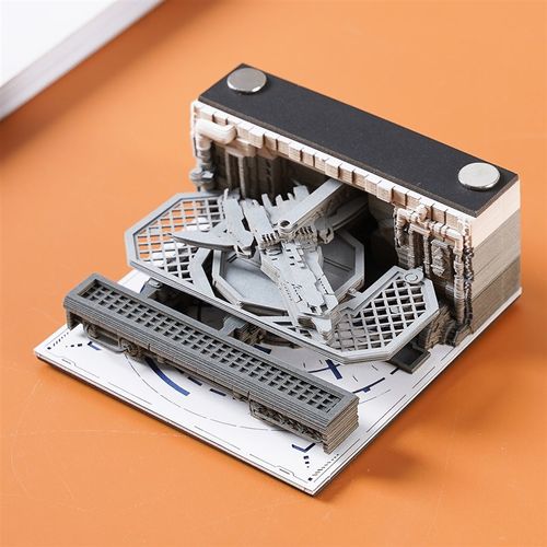 拯救者号立体3d便签纸雕艺术品2023年日历周历异形手撕卡片