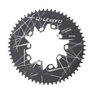 60T公路车110BCD牙盘单盘 litepro折叠车130BCD椭圆盘52