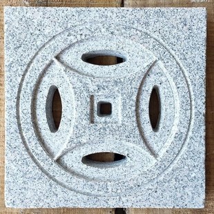 石材铜钱地漏石板窨井盖老青石仿古铜钱地漏庭院下水道水沟盖板