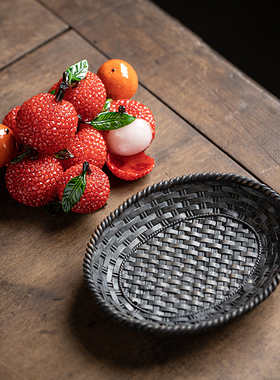 荔枝摆件(红利)家居玄关桌面装饰品茶室茶桌变色茶宠茶玩茶道摆设