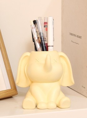 小飞象笔筒学习很苦坚持很酷笔筒摆件学生儿童桌面励志装饰品礼物