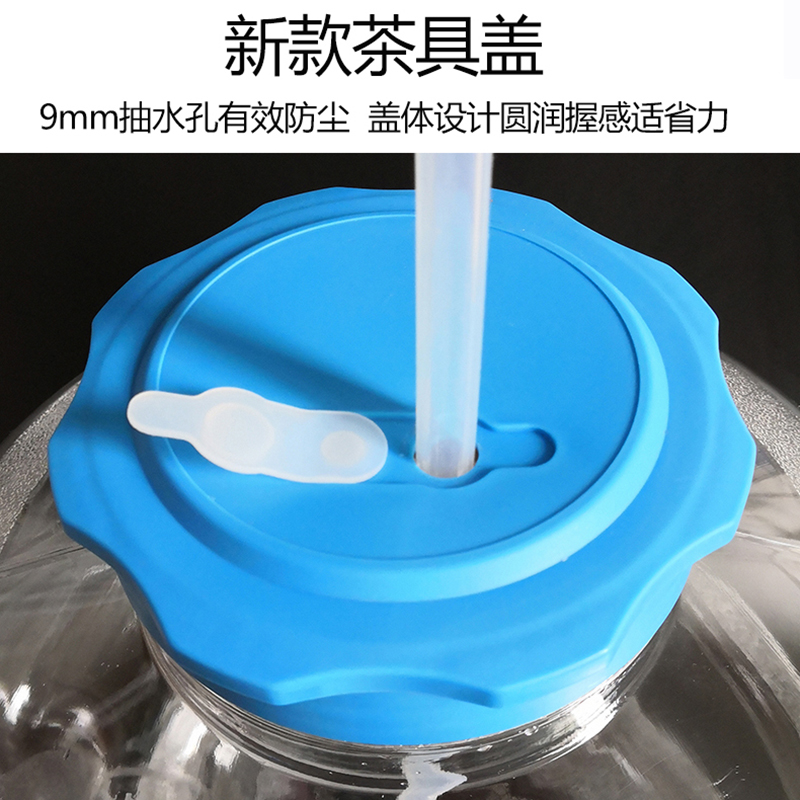 矿泉水桶功夫茶具上水桶食品级PC透明储水桶家用方桶装水纯净水。