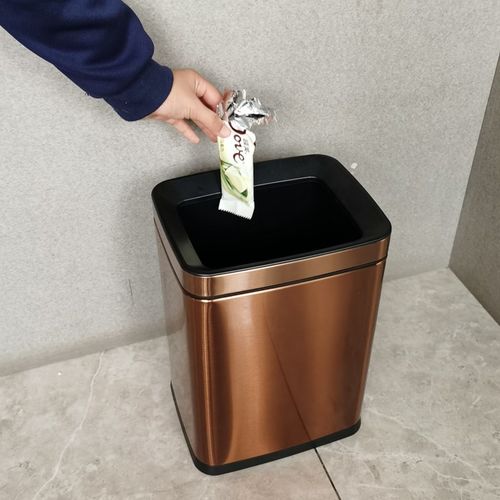 不锈钢扔垃圾桶家用2022新款客厅轻奢卧室客房桶酒店专用KTV高档