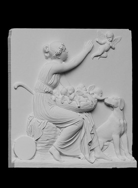 丘比特与牧羊女浮雕画艺术石膏像雕塑艺术摆件装饰礼品家居扩香石