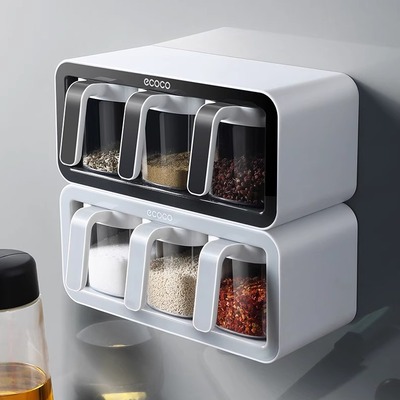 调料盒厨房用品一体多格收纳