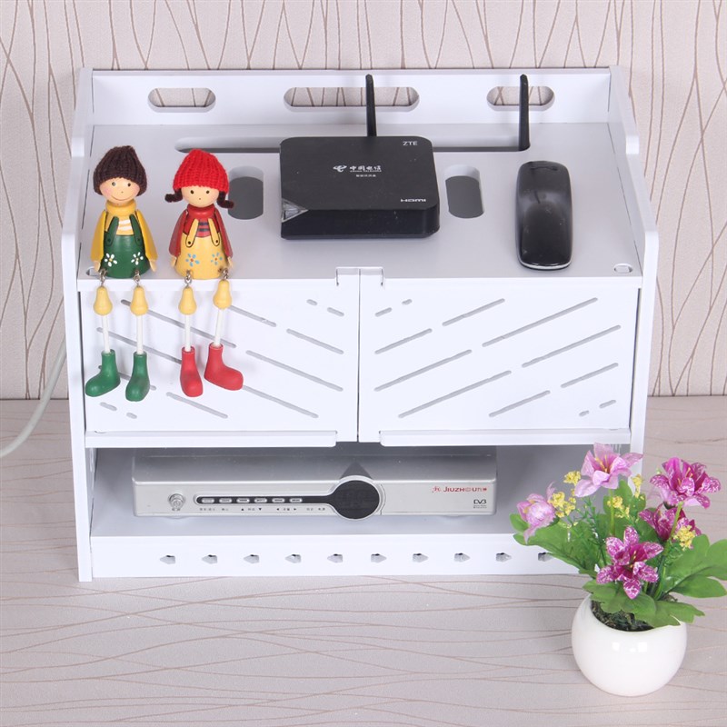 路由器收纳盒电线收纳盒wifi插座插排插线板收纳盒整理线盒理线器