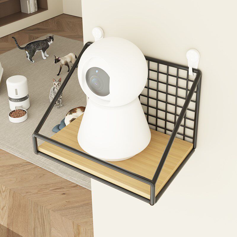 摄像头家用室外墙上室内置物架支架免打孔监控机架路由器收纳架子