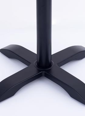 户外餐厅黑白色插叠台脚架金属桌脚可折叠底座铝合金收叠桌腿支架