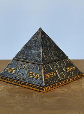 个性古埃及胡夫金字塔模型创意小摆件家居装饰工艺品首饰盒礼品物