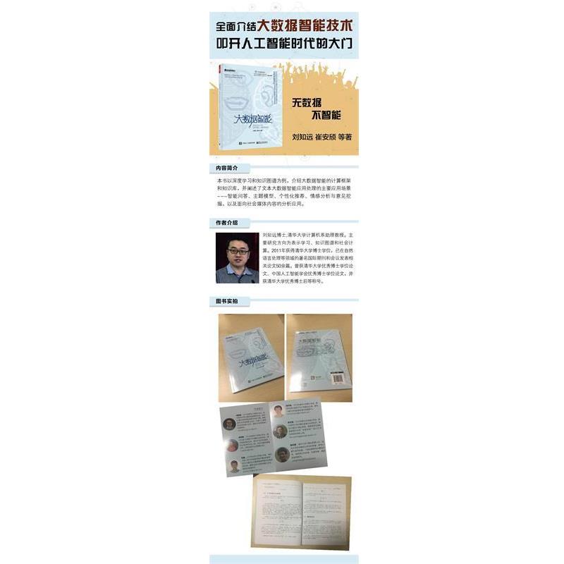 【正版书】 大数据智能 刘知远 著 电子工业出版社