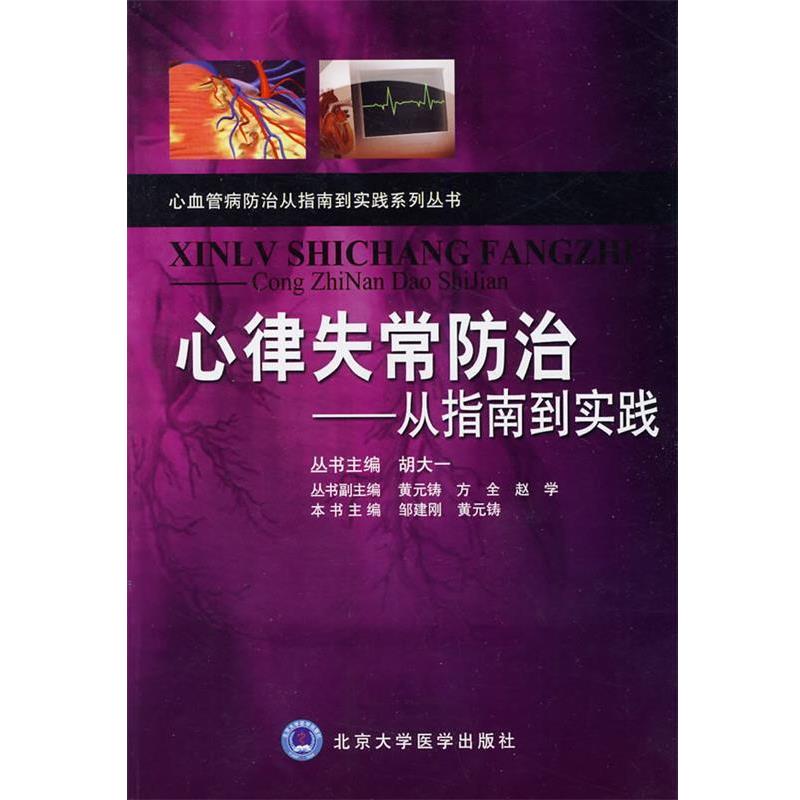 【正版书】 心律失常防治--从指南到实践 邹建刚,黄元铸 主编 北京大学医学出版社 - 实物图