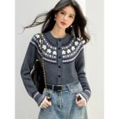 实拍针织背心卡通新款 软糯绵羊绒两件套上衣