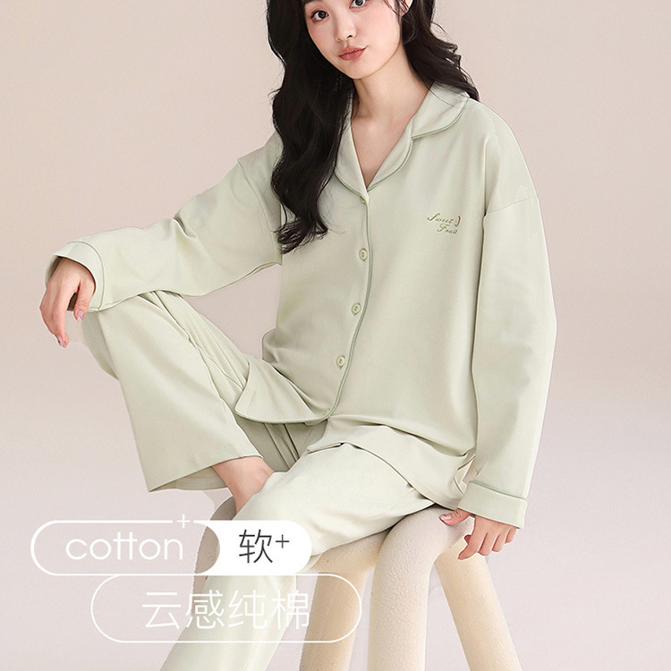 纯棉睡衣女士春秋款2025新款