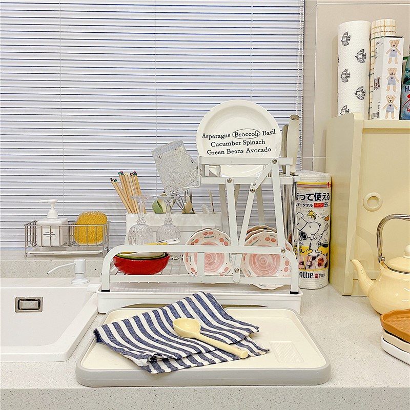 *漂亮的小姨妈*厨房沥水碗盘架多功能置物架碗碟碗筷沥水架放碗架