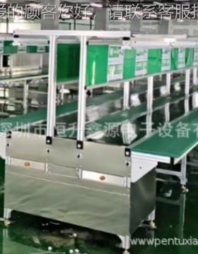 坪水线/皮带输线/深圳PVC皮带生产送线 东莞环流型1山80度转HSX-0