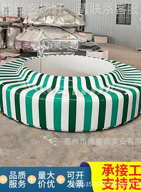 玻璃钢池园花座林景观椅户外异形池商场树长条凳KMSS001公园学校