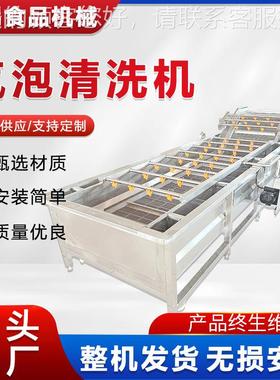 厂生产蔬气泡清清洗机 中房家净菜流水线 芹菜去农残菜洗CEH设备
