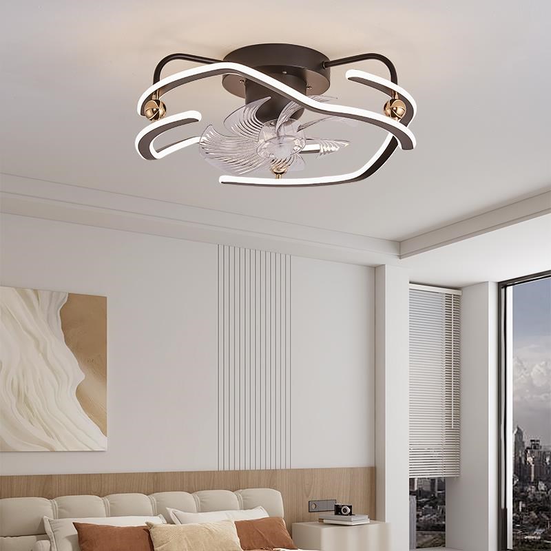吊扇灯风扇灯2025新款客厅餐厅卧室书房间饭厅一体摇头电风扇吊灯