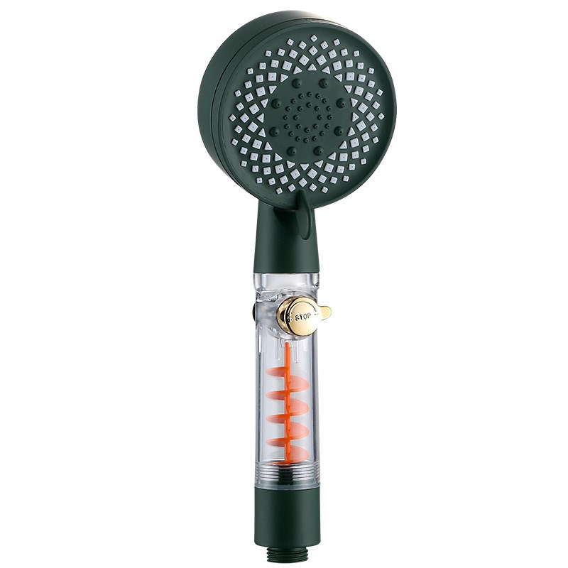 涡轮增压小蛮腰花洒一键止水五档调节淋浴花洒手持花洒喷头莲蓬头