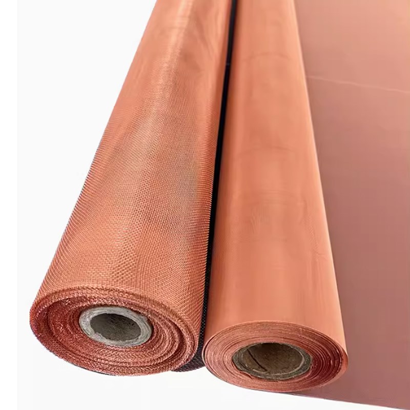 紫铜网10目-350目电磁信号屏蔽网防静电接地网防辐射金属网铜网