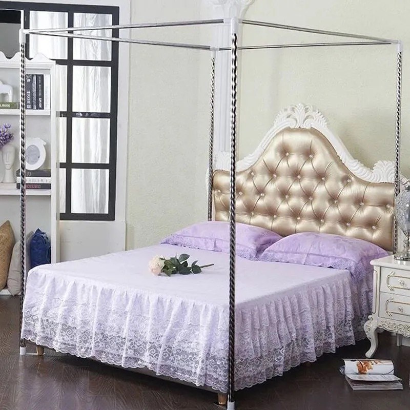 蚊帐支架落地不锈钢杆子家用加粗加厚1.0/1.5/1.8米