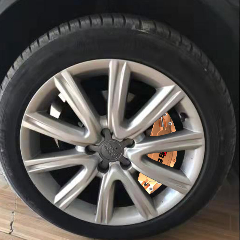 适用于奥迪A6 A6L改装S6标刹车卡钳罩汽车上锁式轮毂鲍鱼罩卡钳壳