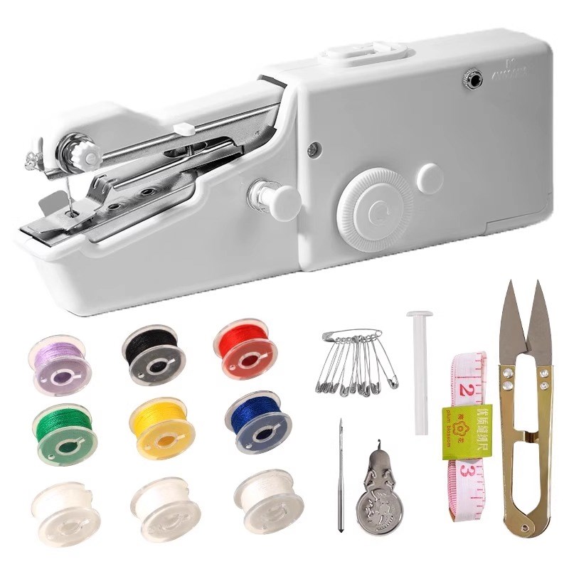 手持缝纫机家用小型手动锁边缝衣服神器电动迷你针线 缐可携式自