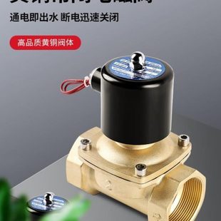 进出水管水阀分控制阀耐高温电池阀电子二通管道电动阀浇水铜开关